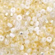 Preciosa Seed Beads 8/0 3 mm - White and Cream Mix - 20 g