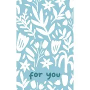 Flower - Cartes à bijoux - cartes de remerciements - For You - Bleu clair - Blanc x10 Cartes à bijoux - cartes de remerciements - For You - Bleu clair - Blanc x10