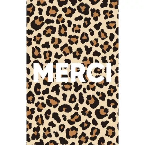 Jewelry cards - Thank you cards - Leopard design x10