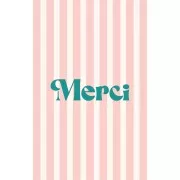 striped - Cartes à bijoux - cartes de remerciements - Merci - Rose clair - Blanc x10 Cartes à bijoux - cartes de remerciements - Merci - Rose clair - Blanc x10