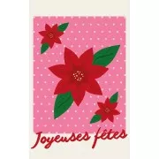 Flower - Cartes à bijoux - cartes de remerciements - Joyeuses Fêtes - Rose - Rouge x10 Cartes à bijoux - cartes de remerciements - Joyeuses Fêtes - Rose - Rouge x10