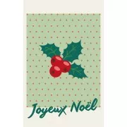 Flower - Cartes à bijoux - cartes de remerciements - Joyeux Noël - Vert - Rouge x10 Cartes à bijoux - cartes de remerciements - Joyeux Noël - Vert - Rouge x10