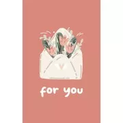 Flower - Cartes à bijoux - cartes de remerciements - For You - Vieux rose - Vert sauge x10 Cartes à bijoux - cartes de remerciements - For You - Vieux rose - Vert sauge x10