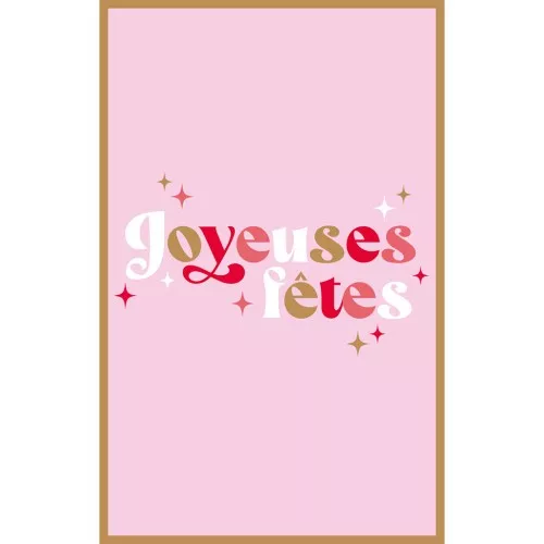Jewelry cards - Thank you cards - Happy Holidays - Pink - Brown x10