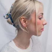 25mm 304L stainless steel ribbed hoop - Gold x2