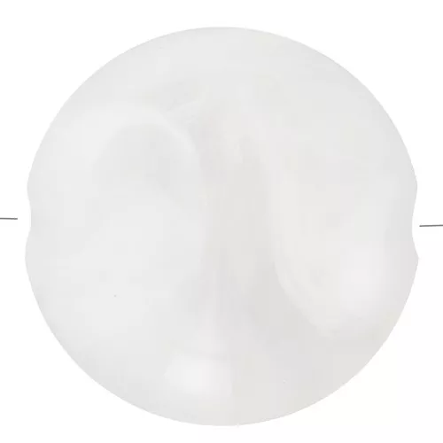 22mm Flat round acrylic beads - White Marbled x6