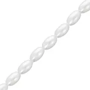 10x6mm Olives beads imitation freshwater pearl - Pearly white x20