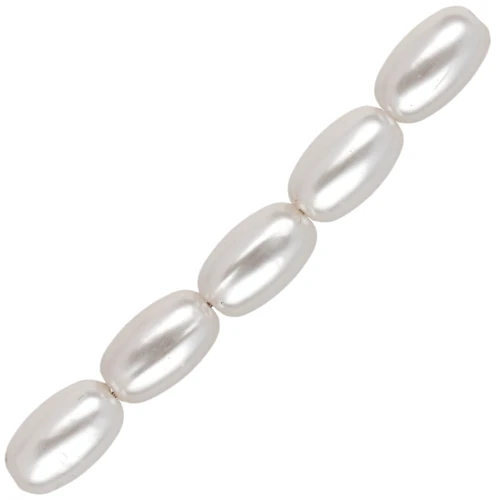 10x6mm Olives beads imitation freshwater pearl - Pearly white x20