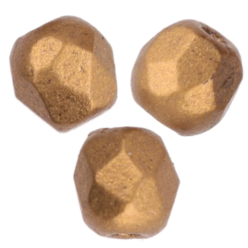 Fire Polished faceted round beads 3mm Brass Gold x50