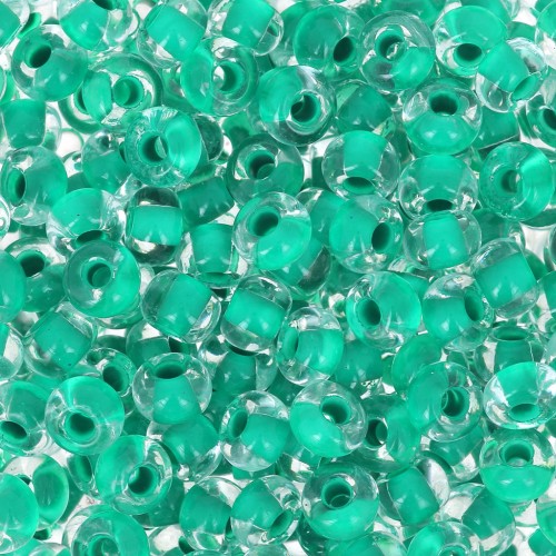 Preciosa Seed beads 6/0 4 mm - Terra Intensive - Sea Green Lined x20g
