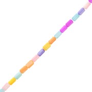 3.5x5mm Tinted mother-of-pearl tube beads - Multicolored x38cm|raw }}