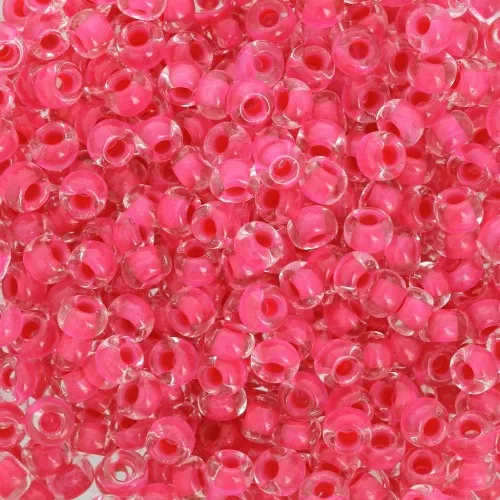 Preciosa Seed Beads 8/0 3 mm - Terra Intensive - Pink Lined x20g