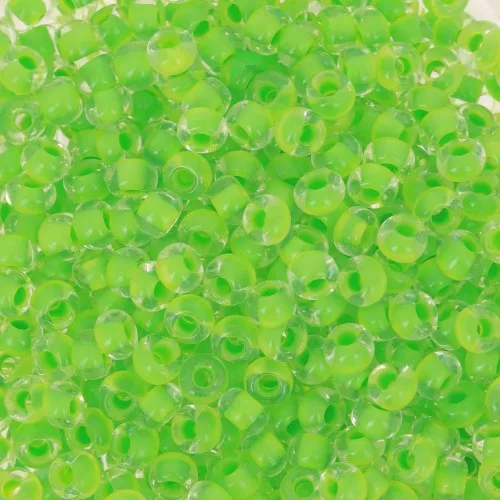 Preciosa Seed Beads 8/0 3 mm - Terra Intensive - Lime Green Lined x 20 g