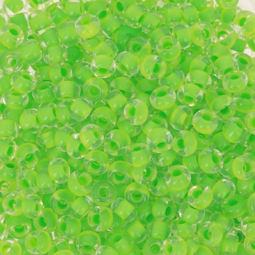 Preciosa Seed beads 8/0 3 mm - Terra Intensive - Lime Green Lined x20g