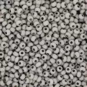 Preciosa Perles rocailles 11/0 2 mm - Solgel - Grey 3 Dyed Chalkwhite x20g