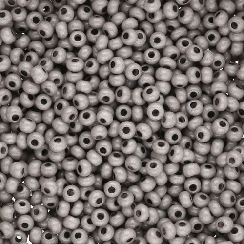 Preciosa Seed Beads 11/0 2 mm - Solgel - Grey 3 Dyed Chalkwhite x 20 g