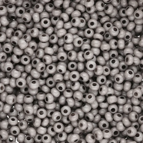 Preciosa Seed Beads 11/0 2 mm - Solgel - Grey 3 Dyed Chalkwhite x 20 g
