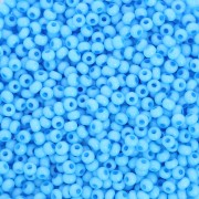 Preciosa Seed Beads 11/0 2 mm - Solgel - Light Blue 3 Dyed Chalk White x 20 g