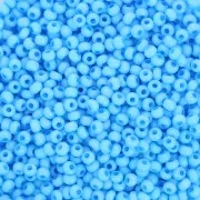 Preciosa Seed Beads 11/0 2 mm - Solgel - Light Blue 3 Dyed Chalk White x 20 g