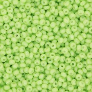 Preciosa Seed beads 11/0 2 mm - Solgel - Light Green 3 Dyed Chalkwhite x20g|raw }}