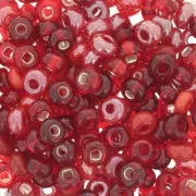 Red - Preciosa Perles rocailles 6/0 4 mm - Mix Red x20g Preciosa Perles rocailles 6/0 4 mm - Mix Red x20g