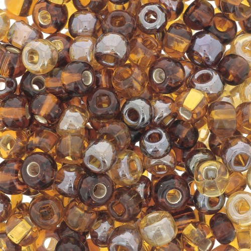 Preciosa Seed Beads 6/0 4 mm - Topaz Mix x20g