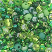 Green - Preciosa Perles rocailles 6/0 4 mm - Mix Green x20g Preciosa Perles rocailles 6/0 4 mm - Mix Green x20g