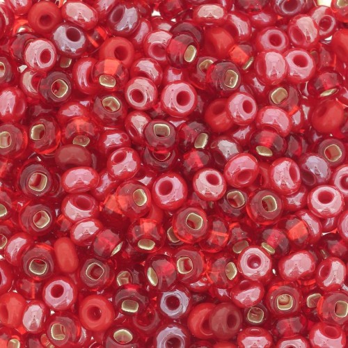 Preciosa Seed Beads 8/0 3 mm - Red Assortment x20g