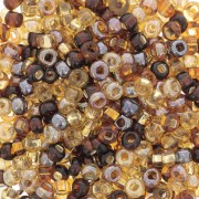 Preciosa Seed Beads 8/0 3 mm - Topaz Assortment x20g