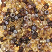 Preciosa Seed Beads 8/0 3 mm - Topaz Assortment x20g