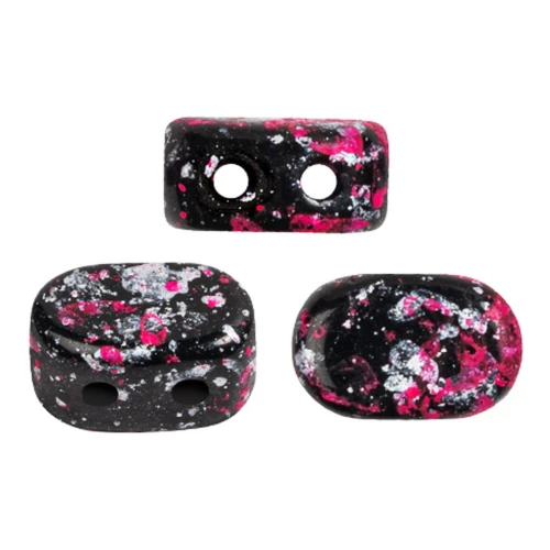4x6mm Lipsi® Glass beads by Puca® - Tweedy Pink x10g