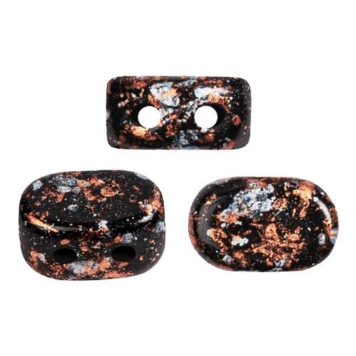 4x6mm Lipsi® Glass beads by Puca® - Tweedy Copper x10g
