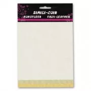 Assortment of 3 sheets faux-leather pearly 16x20 cm Gold