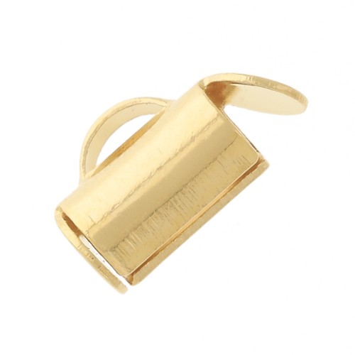 8mm slide end tube for Miyuki seed beads & Delica - 3-micron gold-plated x1