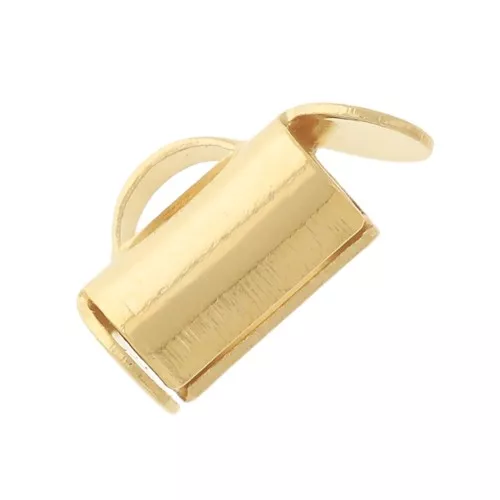 8mm slide end tube for Miyuki seed beads & Delica - 3-micron gold-plated x1