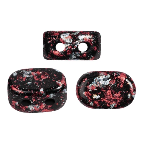 4x6mm Lipsi® Glass beads by Puca® - Tweedy Red x10g