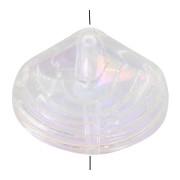 12x14mm Shell resin beads - Transparent - AB x4|raw }}