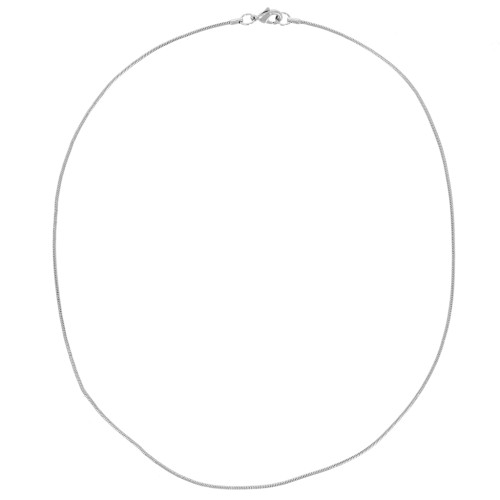 Serpentine choker 1.2 mm Silver x42 cm