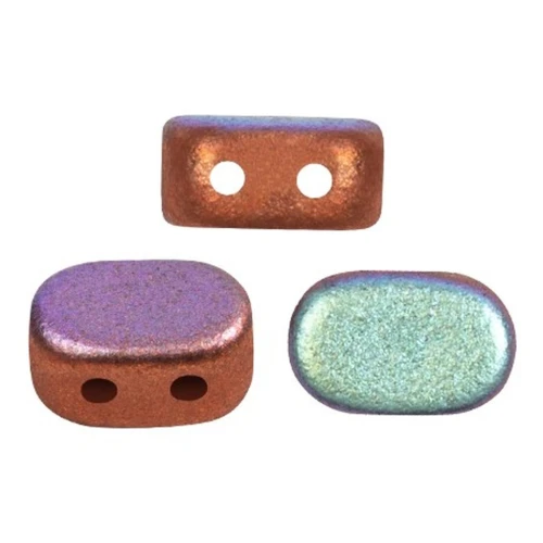 4x6mm Lipsi® Glass beads by Puca® - Red Copper Mat AB x10g