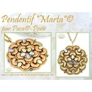 4x6mm Lipsi® Glass beads by Puca® - Full Capri Gold Mat x10g