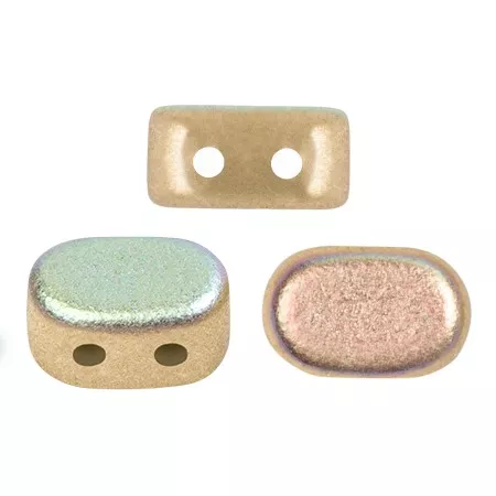 4x6mm Lipsi® Glass beads by Puca® - Gold Mat AB x10g