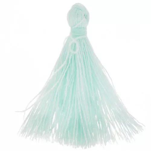 Cotton tassel 27-30mm - Light Cyan