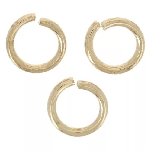 5x0.8mm Round open rings - Gold Tone x25
