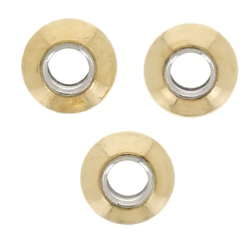 3x1.5mm 304L stainless steel Flattened bicone beads - Gold x10