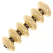 6x3mm 304L Stainless Steel Flat bicone Beads x10