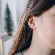 4x7mm 925 Sterling Silver Cloud EarStuds x2