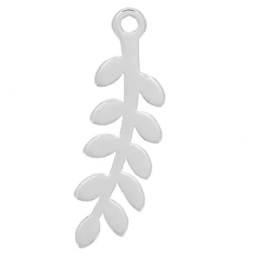 16x5mm 925 Sterling Silver Fern charm x1