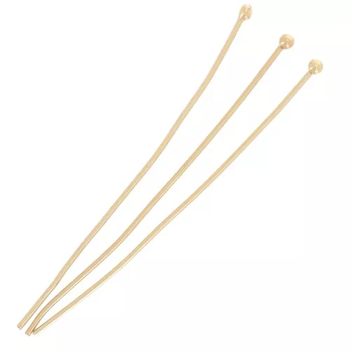 51x0.8mm Ball Pins - Gold Tone x25