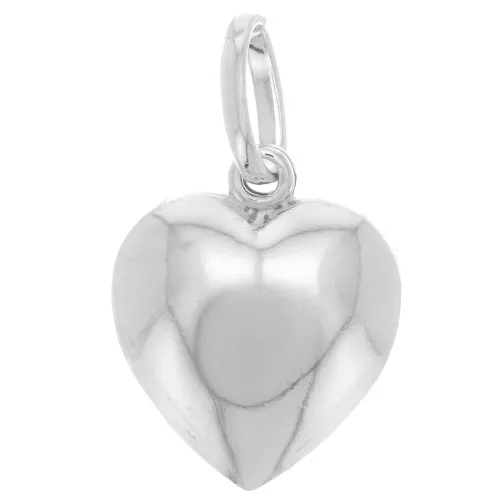15x12mm 925 Sterling Silver Heart pendant x1