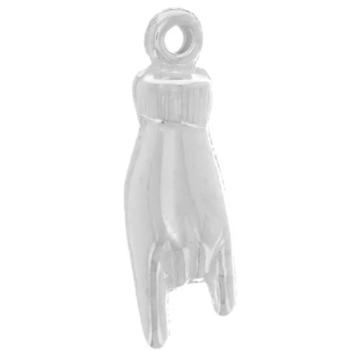22x7mm 925 Sterling Silver Hand pendant - Rock and Roll sign x1